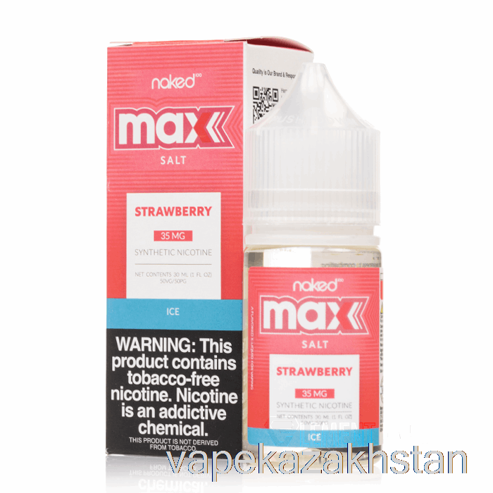Vape Smoke ICE Strawberry - Naked MAX Salt - 30mL 50mg